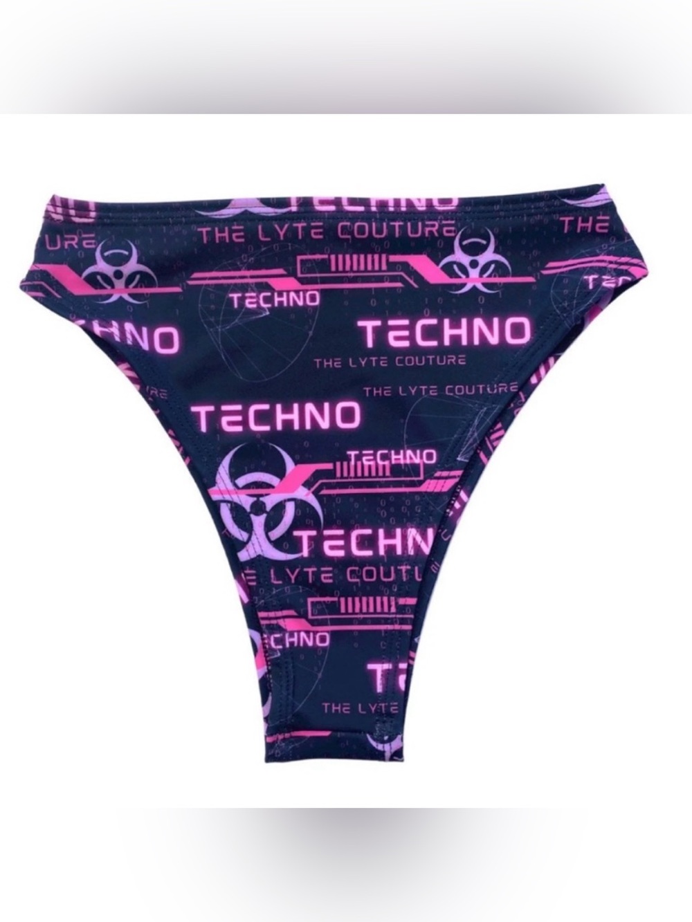 The Lyte Couture X Dolls‎ Kill Black & Pink High Waisted Techno Bottoms NWOT S